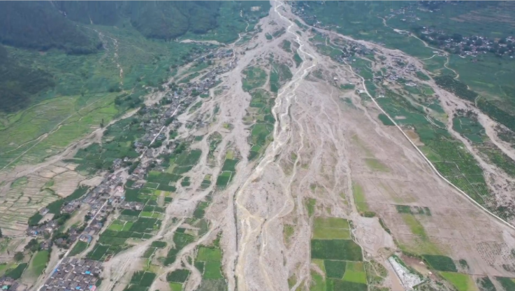 ▲圖為涼山冕寧山洪現場，來源：四川消防。
